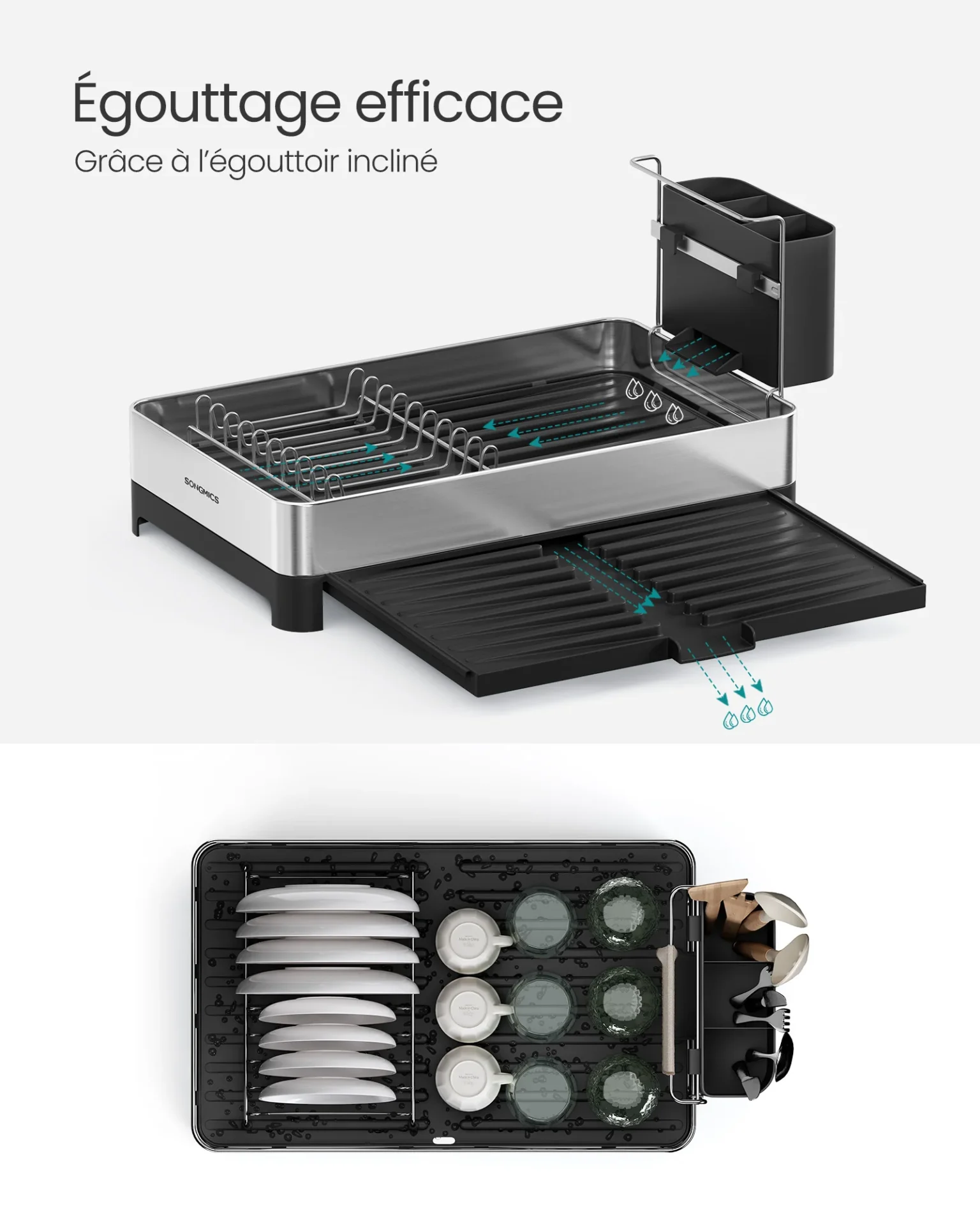 Escurridor de cubiertos de acero inoxidable - Maison Déco Lumière