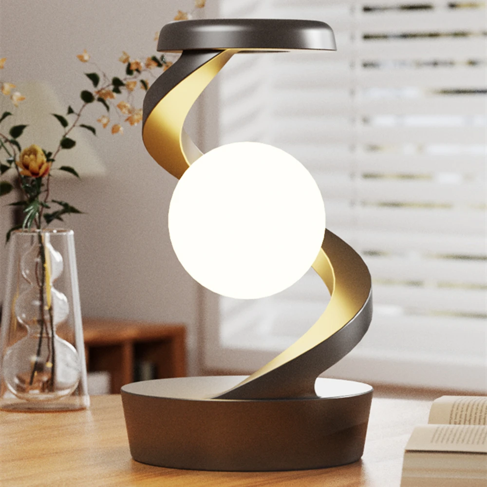 Lámpara de sobremesa giratoria flotante sin cable (funciona con pilas) - Maison Déco Lumière