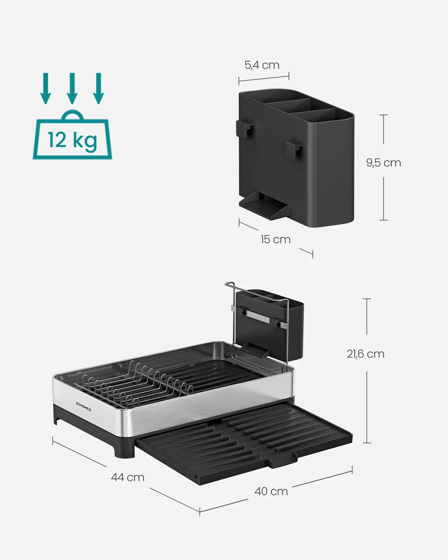 Escurridor de cubiertos de acero inoxidable - Maison Déco Lumière