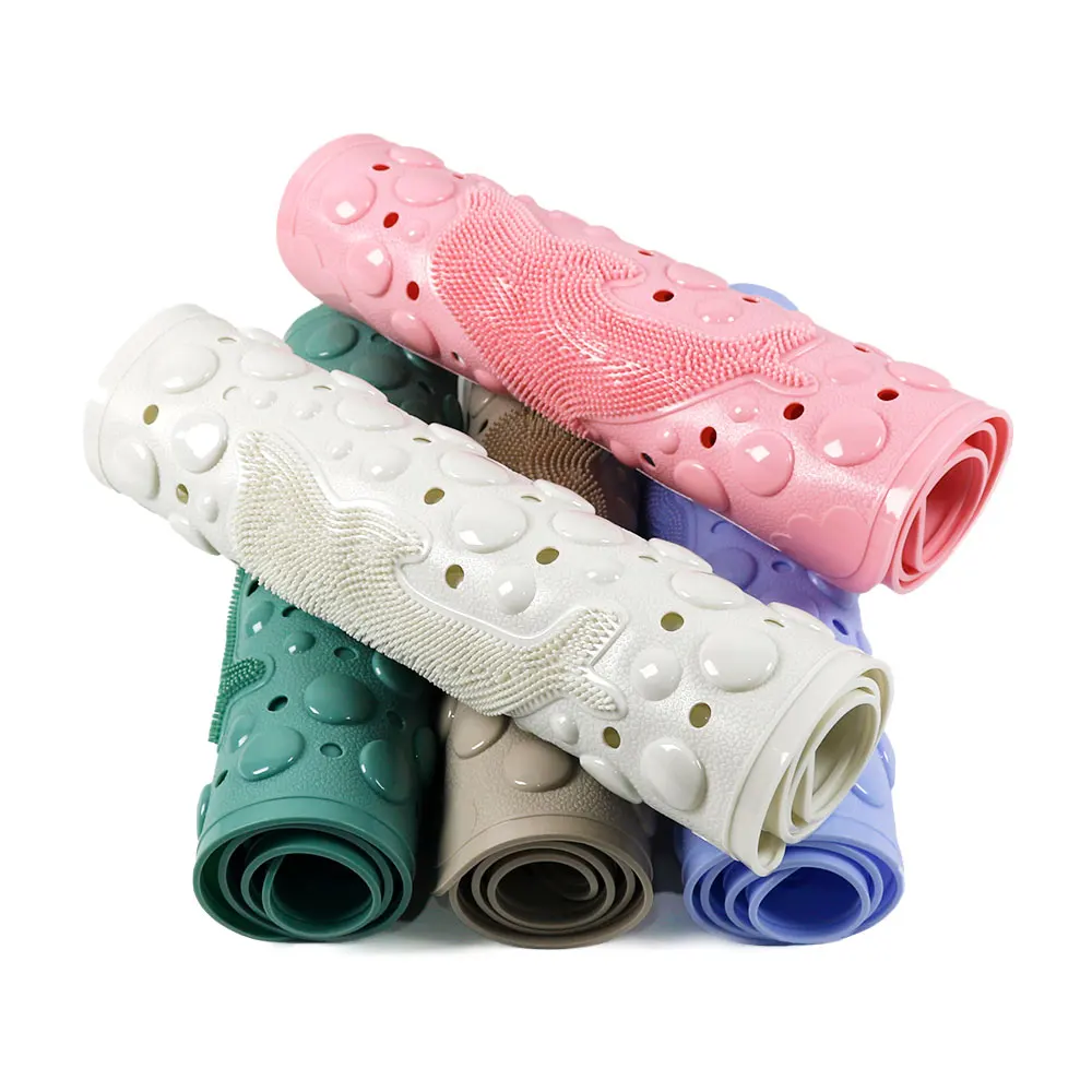 Alfombrilla de baño antideslizante de silicona de colores - Maison Déco Lumière