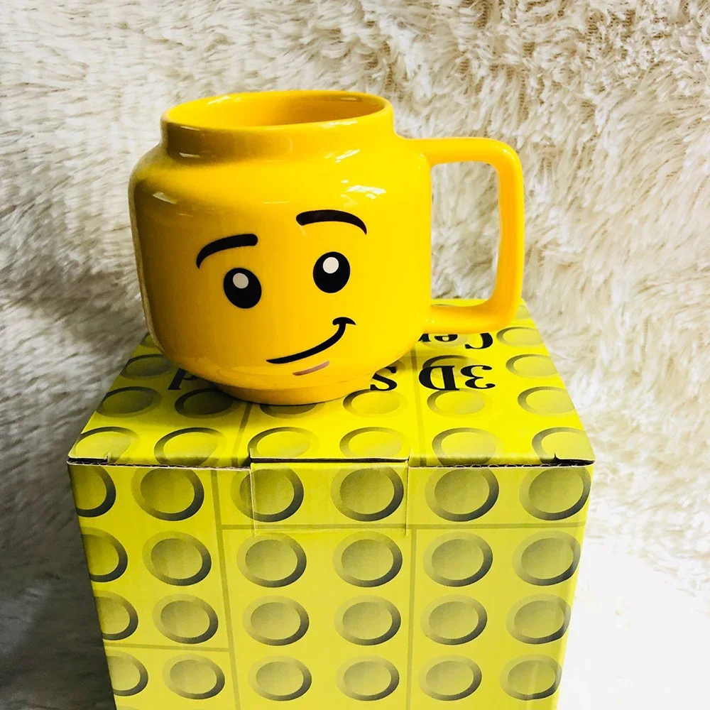 Taza de cerámica LEGO con cabeza de hombre - Maison Déco Lumière